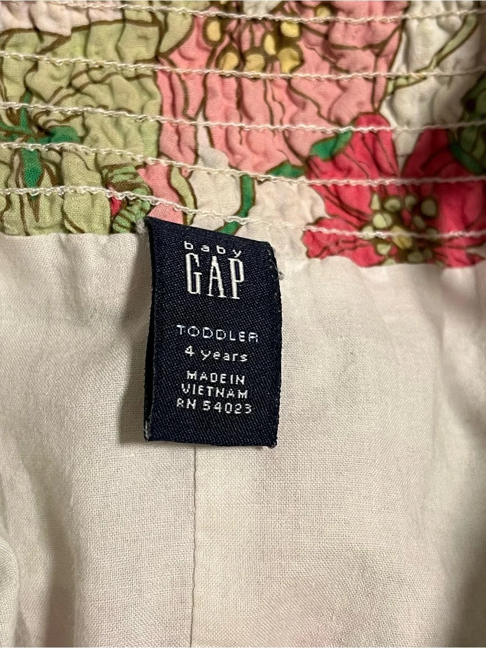 GAP Baby Floral Playful Summer Cottage Sundress, Toddler, 4 Yrs, Pink & Green